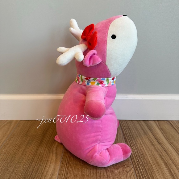 Holiday Pink Deer Weighted Plush Throw Pillow - Pillowfort - Picture 8 of 13